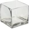 1 X 5 Clear Glass Square Vase 5x5x5 view 1