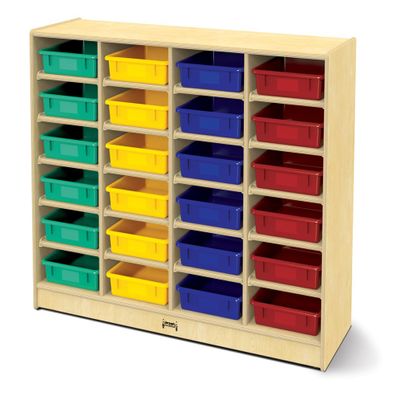 Jonti-Craft 0625JC 24 Bins Mobile Storage with Colored Bins