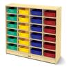 Jonti-Craft 0625JC 24 Bins Mobile Storage with Colored Bins view 1