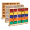 Jonti-Craft 40260JC 25 Tub Mobile Storage with Clear Bins view 3