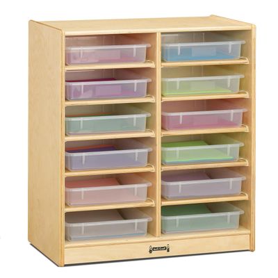 Jonti-Craft 06130JC 12 Bins Mobile Storage with Clear Bins
