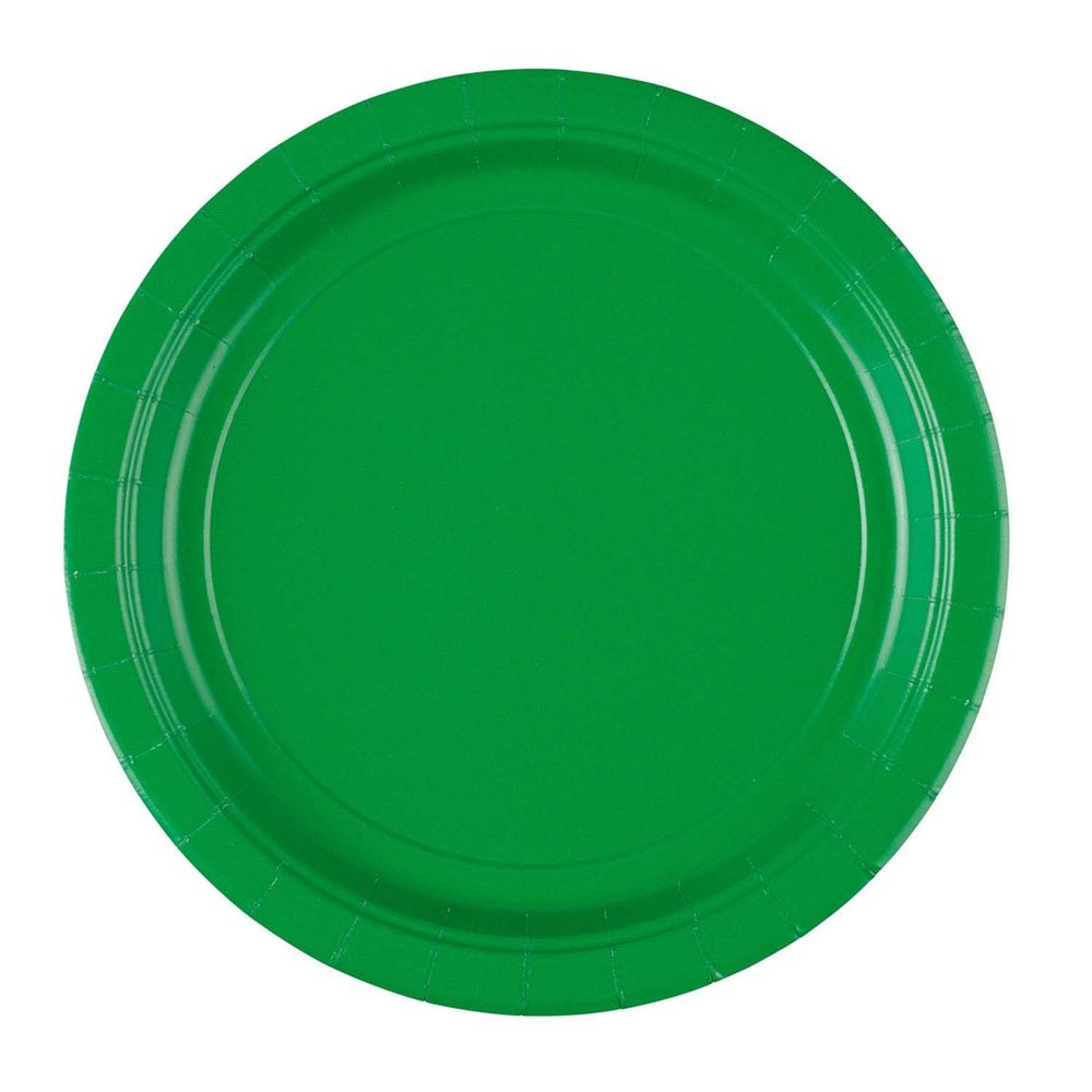 Festive Green Paper Plates | 9" | Pack of 8 | Party Supply