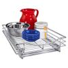 LYNK PROFESSIONAL Pull Out Cabinet Organizer, 14" x 18" Slide Out Drawers for Kitchen Cabinets - Sliding Pull-Out Pantry Shelves  Home Shelf Organizers - Lifetime Ltd. Warranty, Chrome view 1