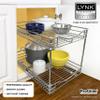 LYNK PROFESSIONAL Pull Out Cabinet Organizer - Slide Out Drawer for Kitchen Cabinets - Sliding Pantry Shelves - Roll Out Shelf for Pots, Pans, Lifetime Ltd Warranty - 2 Tier view 2