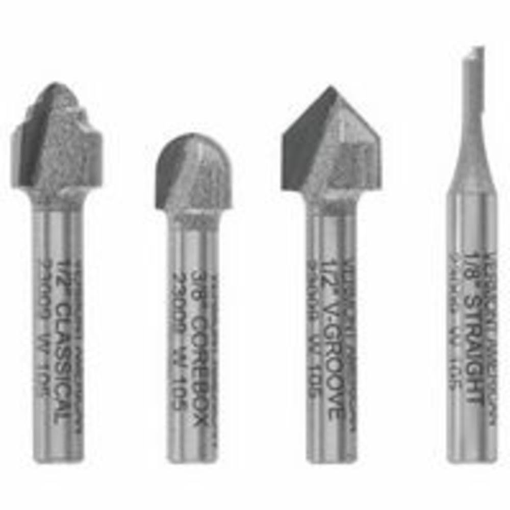 Vermont American 23009 VA Carbide Decor Surfacing Set, 4-Piece