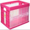 Nakabayashi CFC-TC301KP Mini Folding Container, Storage Box with Lid, Pink view 2