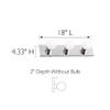 Design House 500850 3-Light Vanity Strip Light Contemporary Dimmable for Bathroom, Bedroom, Makeup Vanity, Polished Chrome view 3