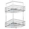 WENKO Etagre d'angle murale Milano 2 niveaux - 2 tagres, Acier, 31.5 x 37 x 22 cm, Chrom view 1