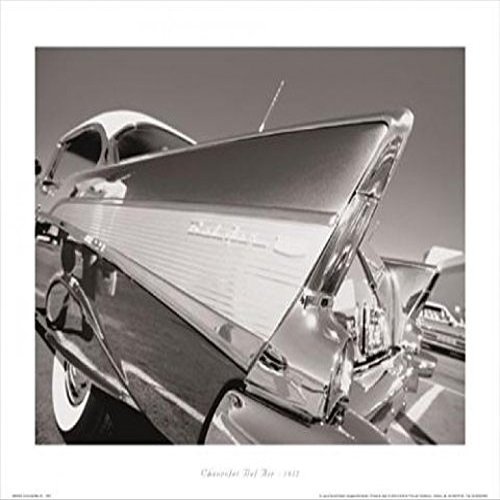 1art1 Cars Poster Art Print - Chevrolet Bel Air, 1957 (28 x 20 inches)