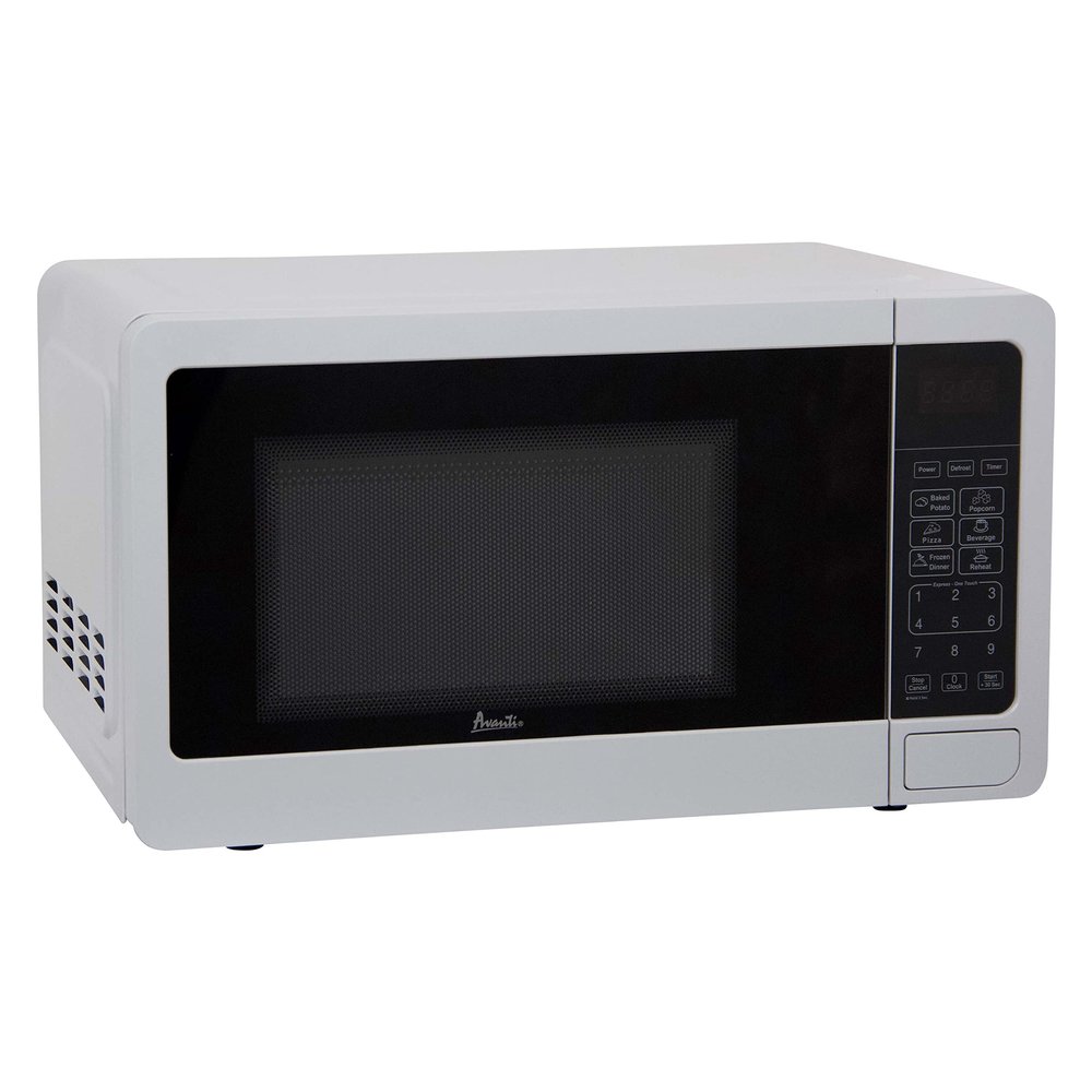 Avanti MT7V0W Microwave Oven 700-Watts Compact with 6 Pre Cooking Settings, Speed Defrost, Electronic Control Panel and Glass Turntable, White