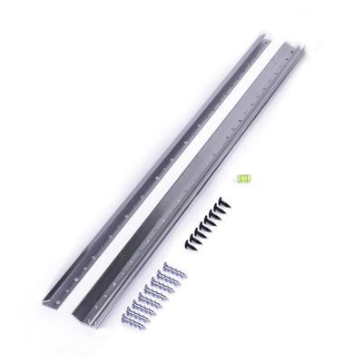 Hangman - Professional French Cleat  For Mirrors, Pictures, Ledges, Cabinets & Headboards - Aluminum: CBH-30,Silver.