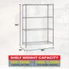 Quantum Storage Systems WR54-3660C Starter Kit Wire Shelves Chrome 4 Shelves 54" H x 60" W x 36" D view 2