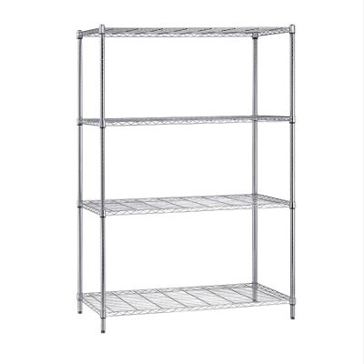 Quantum Storage Systems WR74-1436C Starter Kit Wire Shelves Chrome 4 Shelves 74" H x 36" W x 14" D