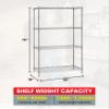 QUANTUM STORAGE SYSTEMS WR74-1836C Starter Kit for 74 inch High 4-Tier Wire Shelving Unit, Chrome Finish, 18 inch Width x 36 inch Length x 74 inch Height view 2