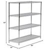 Quantum Storage Systems AD63-1848C Add-On Kit for 63" High 4-Tier Wire Shelving Unit, Chrome Finish, 18" Width x 48" Length x 63" Height view 2