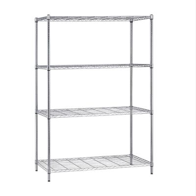 Quantum Storage Systems WR86-3648C Starter Kit Wire Shelves Chrome 4 Shelves 86" H x 48" W x 36" D