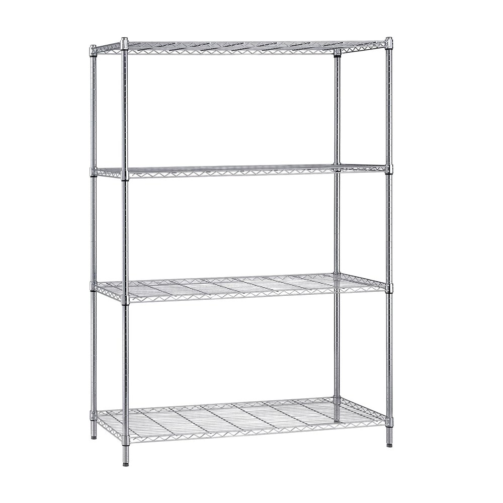 Quantum Storage Systems WR86-3648C Starter Kit Wire Shelves Chrome 4 Shelves 86" H x 48" W x 36" D