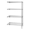 Quantum Storage Systems AD74-2436C Add-On Kit for 74" High 4-Tier Wire Shelving Unit, Chrome Finish, 24" Width x 36" Length x 74" Height view 1