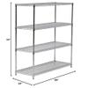 Quantum Storage Systems AD74-2436C Add-On Kit for 74" High 4-Tier Wire Shelving Unit, Chrome Finish, 24" Width x 36" Length x 74" Height view 2