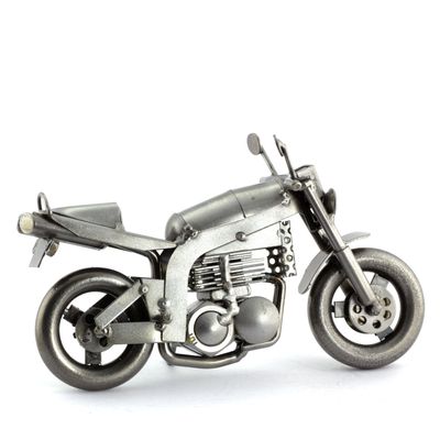 Steelman24 Streetfighter Sculpture Nuts and Bolts Handmade Ornaments Made in Germany Metal Figurine