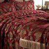 Paoletti Shiraz Traditional Burgundy and Gold Throw view 1