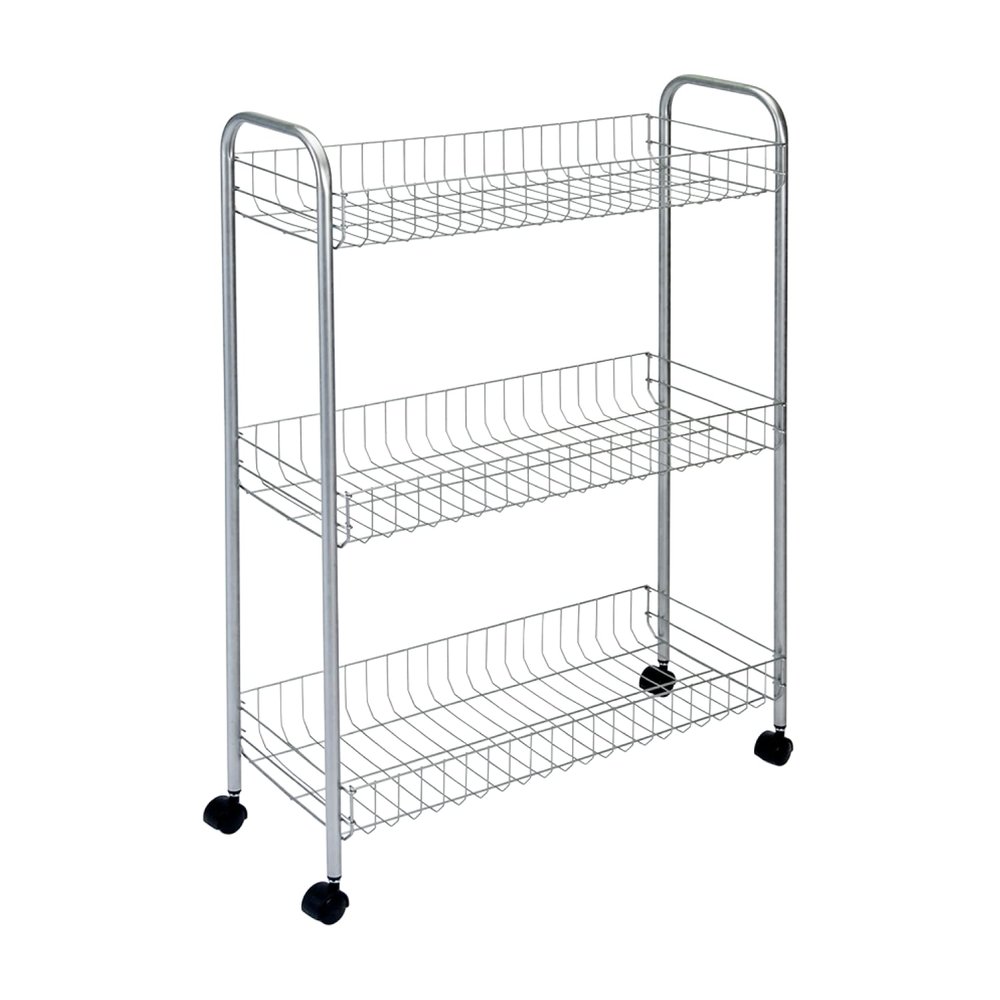 Metaltex 341503039 All-Purpose Trolley 56 x 23 x 84 cm 3 Levels Slim Deluxe Polytherm