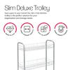 Metaltex 341503039 All-Purpose Trolley 56 x 23 x 84 cm 3 Levels Slim Deluxe Polytherm view 3