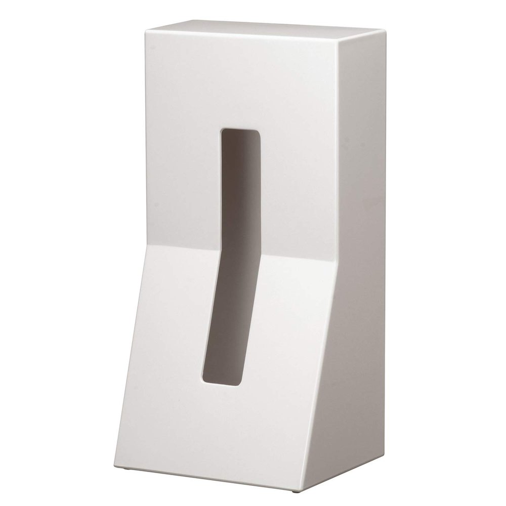 Marks International DUENDE DU0025WH Tissue Case, Stand! ABS White | Vertical Stand, Inner Included, Tissue Box, Simple, Plastic, Lightweight, Water Resistant, Space Saving