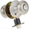 Master Lock BCO0315 Biscuit Door Knob with Lock, Satin Nickel view 2