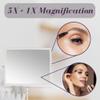JERDON Two-Sided Swivel Wall Mount Mirror - Vanity Mirror with 5X Magnification & 30 inch Wall Extension - Model J2020C view 4