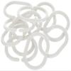 WENKO 19191100 Shower Curtain Rings Small - Set of 12, Oval, Plastic, 4.5 x 3 cm, White view 2