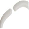 WENKO 19191100 Shower Curtain Rings Small - Set of 12, Oval, Plastic, 4.5 x 3 cm, White view 3