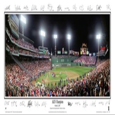Everlasting Images Boston Red Sox 2007 ALCS Champions Unframed Panoramic Photo with Team Signatures