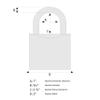 ABUS 180/50 Solid Brass Combination Padlock, Long Stainless Steel Shackle (2-1/2") view 3