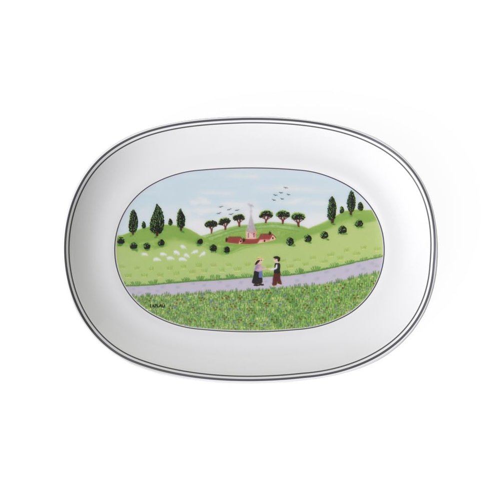 Villeroy & Boch Design Naif Pickle Dish, 7.75 in, Premium Porcelain, White/Colorful