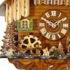 August Schwer Cuckoo Clock Cow, Mill-Wheel view 3