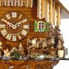 August Schwer Cuckoo Clock Cow, Mill-Wheel view 4