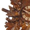 August Schwer Cuckoo Clock Three Birds, deep carvings view 4