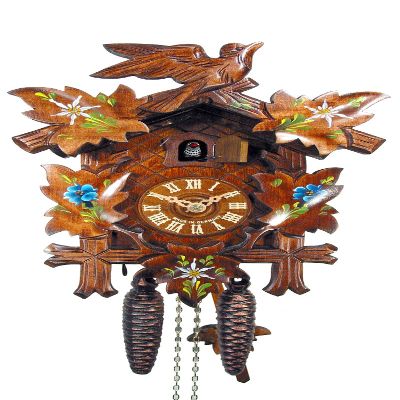 August Schwer Cuckoo Clock 5-Leaves, Bird