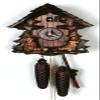 August Schwer Cuckoo Clock Black Forest House, Bears view 1