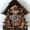August Schwer Cuckoo Clock Black Forest House, Bears view 2