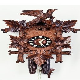 August Schwer Cuckoo Clock Five Leaves, Bird