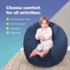 Bean Products Comfy Bean Small Cotton Bean Bag Chair | Filled w/Polystyrene Beads & CertiPUR Foam | 31L x 33W x 20H | 15lbs | Perfect for Adults, Teens & Kids | Available in 2 Sizes | Natural view 3