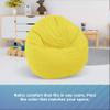 Bean Products Comfy Bean Small Cotton Bean Bag Chair | Filled w/Polystyrene Beads & CertiPUR Foam | 31L x 33W x 20H | 15lbs | Perfect for Adults, Teens & Kids | Available in 2 Sizes | Natural view 4