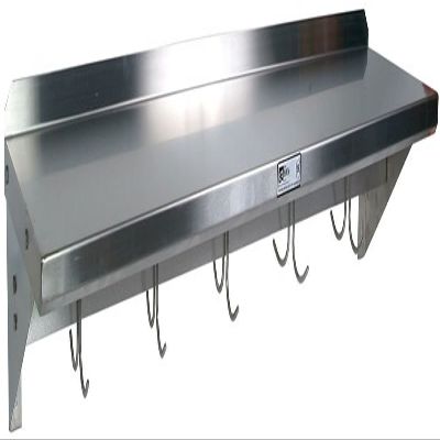 Cucina Americana Mensola Grande Shelf with Wall Mounted Pot Rack Size: 36" W