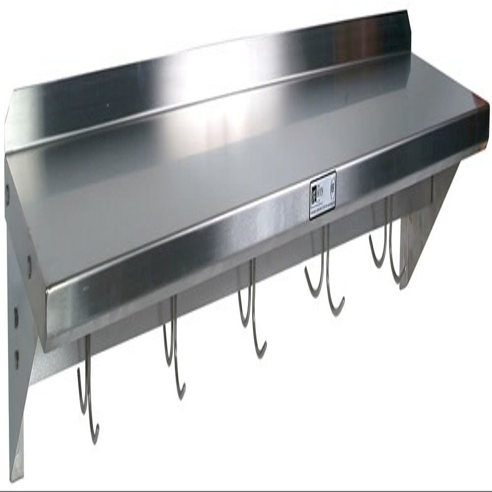 Cucina Americana Mensola Grande Shelf with Wall Mounted Pot Rack Size: 36" W