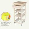 IC International Concepts, Kitchen Trolley, Solid Wood, Real Parawood, 15" W x 15" D x 33" H, 50 lbs/Shelf wt. Capacity, Easy Assembly, DIY, Paint or Stain Your Way, Unfinished view 4