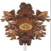 August Schwer Cuckoo Clock Owls, Birds with nest, Fern Leaves view 1