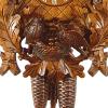 August Schwer Cuckoo Clock Owls, Birds with nest, Fern Leaves view 4
