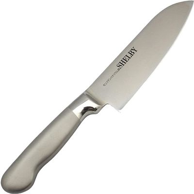 Tafuco Z-2355 Santoku Knife, All-Purpose, 6.5 inches (165 mm), Stainless Steel, Shelby